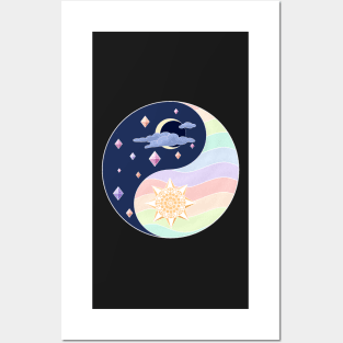 Yin and Yang - Sun and Moon Posters and Art